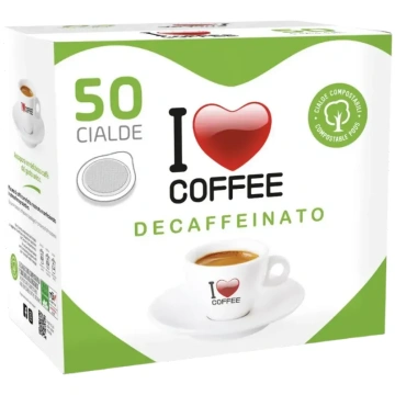 50 Cialde I Love Coffee Miscela Decaffeinato Caffè