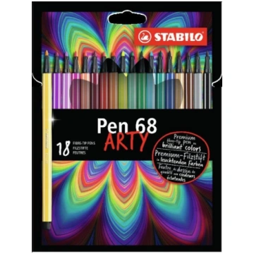 Šķiedras pildspalvas PEN 68 ARTY 18sp. Stabilo