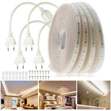 10 m auksti balta LED lente bez kabeļa, 2835 SMD 1