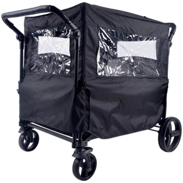 Babytrold - Fun Trolley Rain Cover w. Windows - Bl