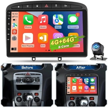 Qualcomm 8-Kern 4+64G Android Autoradio für Peugeo