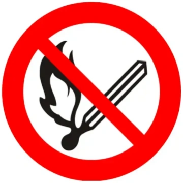 No brand Smoking and open flames are prohibited, d