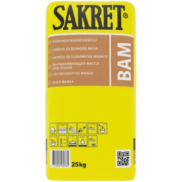 Java grīdu izlīdzināšanai 3-40 mm Sakret 25kg BAM