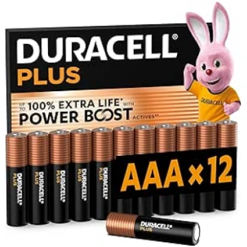Duracell Plus AAA baterijas (iepakojumā 12 gab.) -