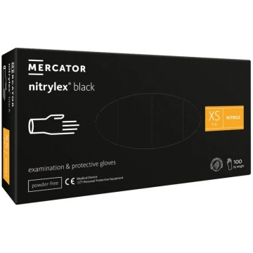 MERCATOR Nitrylex Black XS 100gab (vienreizlietoja