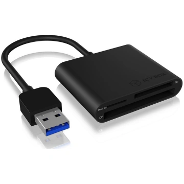 IcyBox External card reader USB 3.0 CF SD microSD 