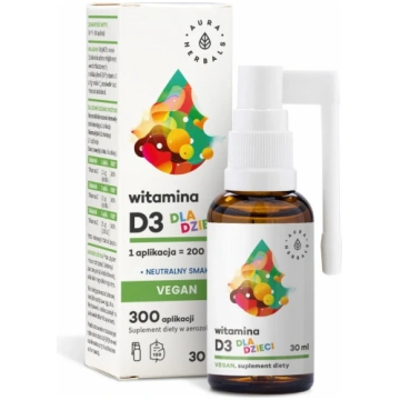Aura Herbals AURA HERBALS D3 vitamīns vegāniem bēr