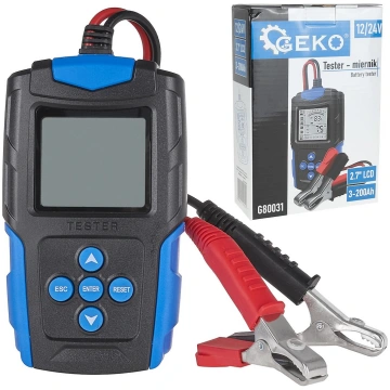 Geko Akumulatoru testers G80031, 12V/24V, 3Ah-200A