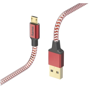 Hama Reflective Charging/Data Cable, Micro-USB, 1.