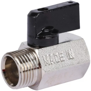 Lodveida mini ventīlis 1/2"", iekša-āra, BUGATTI, 