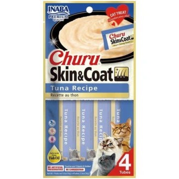 Churu Skin&Coat tunča gardums kaķiem 4x14g