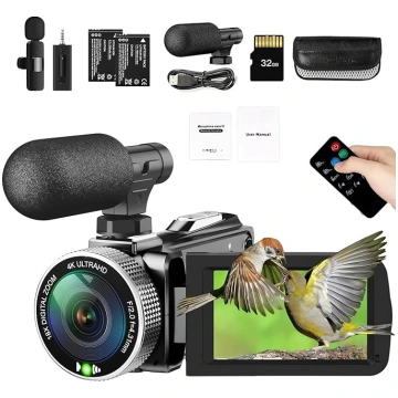 4K videokamera 48MP 60FPS Camcorder für YouTube, F