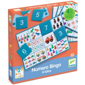 Izglītojoša spēle - Ciparu bingo (4 spēles) DJ0828