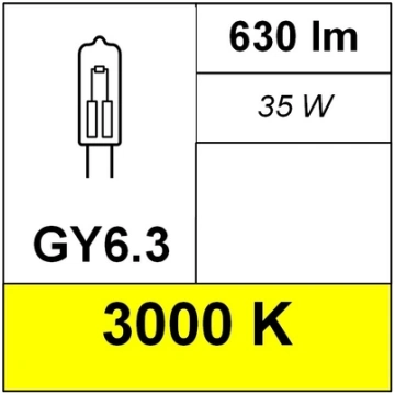 Halogēnspuldze JC 12V Brilux 35W G6.35