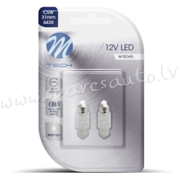 LB022W - Blister 2x LED L022W - C5W 31mm 4LED 3mm 