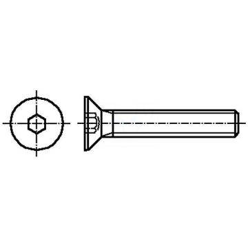 Screw | M6x30 | DIN: 7991 | Head: countersunk | im