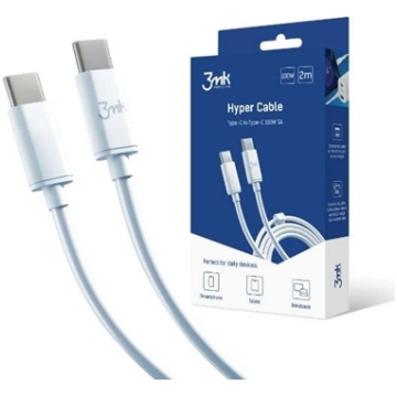 3MK Hyper Cable Type-C to Type-C 2m 100W White 590