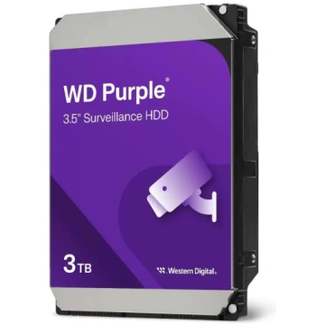 HDD|WESTERN DIGITAL|Purple| 3 TB|Serial ATA III|Bu
