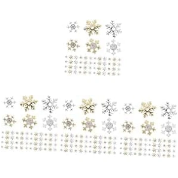 PACKOVE 4 Sätze Nagelkunst Schneeflocken Diamantsc