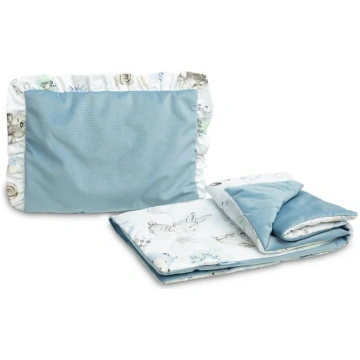 Sensillo VELVET TROLLEY SET WITH FLOUNCE STROLL BL