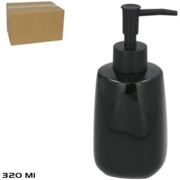 Melns keramikas ziepju dozators 320 ml 7.00 x 7.00