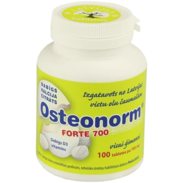 OSTEONORM Forte 700 tabletes, 100 gab
