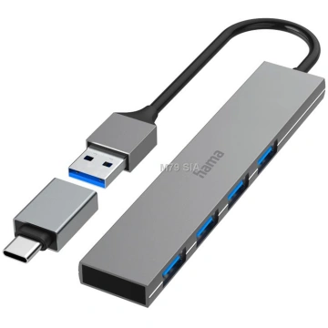 Hama USB-Hub 4 Ports USB 3.2 Gen1 5 Gbit/s Ultra S
