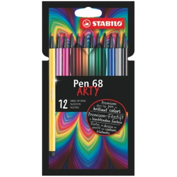 Flomasteri STABILO Pen 68 ARTY | iepakojumā 12 gab
