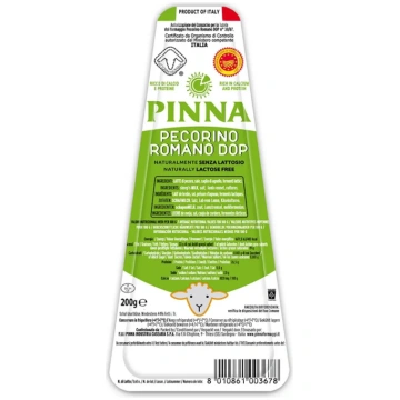 Aitas siers PINNA Pecorino Romano DOP, 200g
