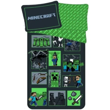 Kokvilnas gultas veļas komplekts 140x200 Minecraft