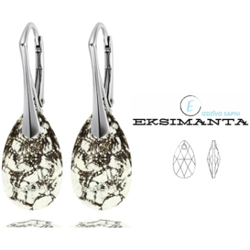 Sudraba auskari ar Swarovski Eksimanta.lv