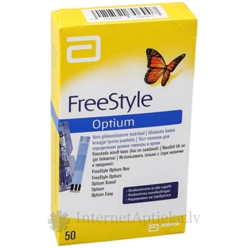 FreeStyle Optium teststrēmeles, 50 gb