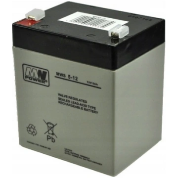 12V 5Ah T2 akumulators :: AGM :: 12 Volti, 5 ampēr