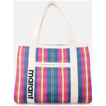 Isabel Marant Darwen striped shoulder tote Spazio 
