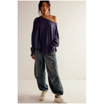 Navy Microphone Drop Thermal Free People