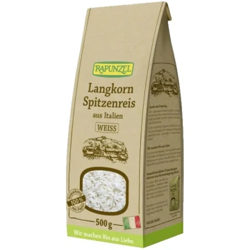 Rapunzel BIO baltie gargraudu rīsi, 500g