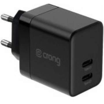 Crong Utra Compact GaN 35W PD 3.0 2x USB-C Black l