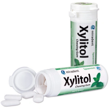 Košļājamā gumija Miradent Xylitol, piparmētru garš