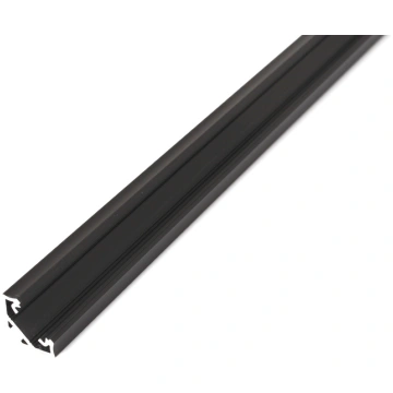 Leņķveida 1m, LED Lentes Profils (melns) + melns s