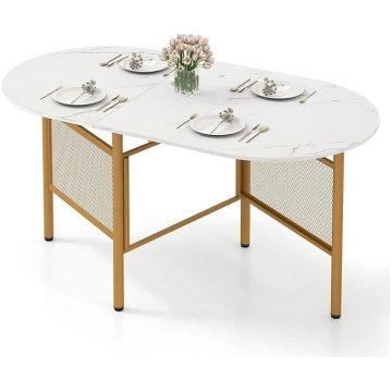 COSTWAY Folding Dining Table, Kitchen Table for 6-