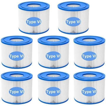 8 Stück Filterkartuschen VI, Filter VI für Pool Er