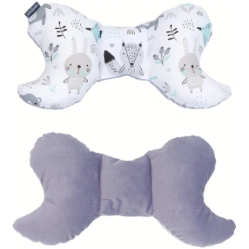 Mamotato Butterfly pillow hearts, animals, grey 14