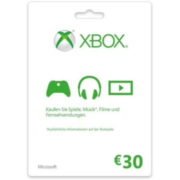 MICROSOFT Xbox Live card - €30 K4W-02562