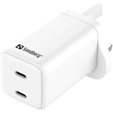 Sandberg 441-62 AC Charger Dual USB-C PD65W UK