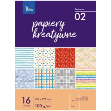 Tetis Papiery kreatywne TETIS 100g/m2 16ark. - zes