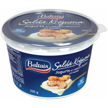 Jogurts saldā krējuma ar āboliem - kanēli 200g, Ba