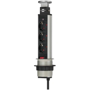 Brennenstuhl Tower Power Tischsteckdosenleiste 3-f