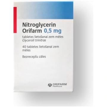 NITROGLYCERIN ORIFARM 0,5 mg tabletes lietošanai z