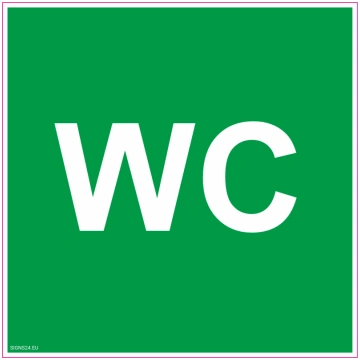 Zīme WC Tualete Alumīnijs (neobonds 2 mm) parasta 