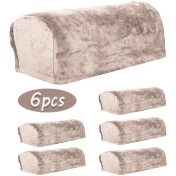 Ezoon Sofa Arm Cover Set Velvet Stretch Wide Armre